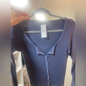 Blue button down long sleeve